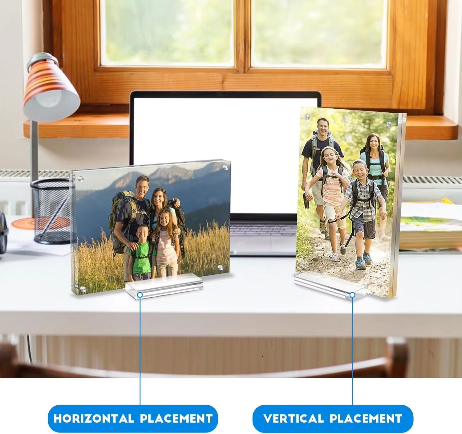 Transparent Acrylic Photo Frame With Magnetic Design For Easy Display