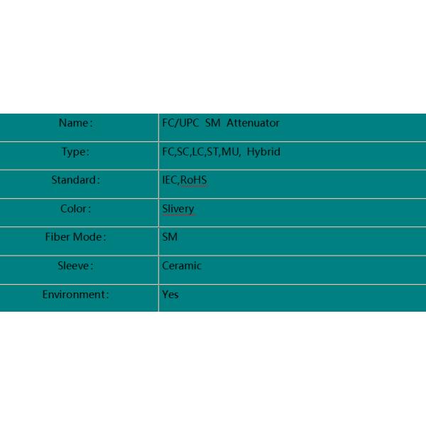 FC/UPC Fiber Optic Attenuatorr 2