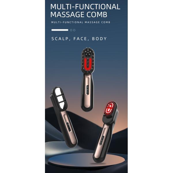 Multifunctional Electric Massage Comb Smart EMS Vibration Red Blue Light Face Body Skin Care Hair Growth
