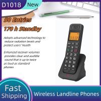 D1018 Low Radiation LCD Wireless Fixed Phone with Hands Free Call Function for Office or Home Height about 21cm/8.27in