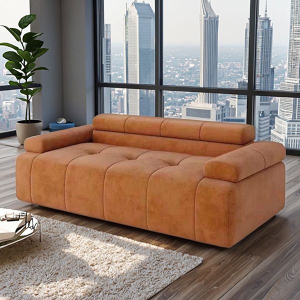 Modern Minimalist Large 3-Seater Modular Sofa High Strength Foam Filled Sponge Vacuum Compression for Villa School Living Room