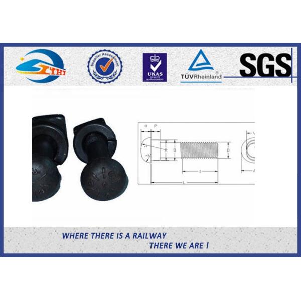 Parafusos de aço carbono e porcas, parafuso preto da estrada de ferro do óxido para a placa de peixes