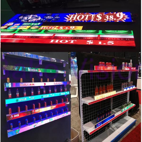 Full Color Shelf COB Indoor LED Display Screen, LCD Signage For Retail Store Bar Club