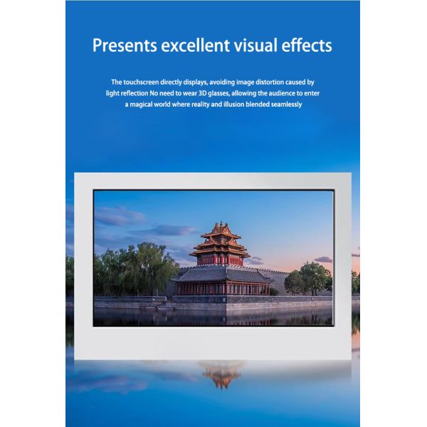 27 inch new design lcd transparent screen display price box touch screen