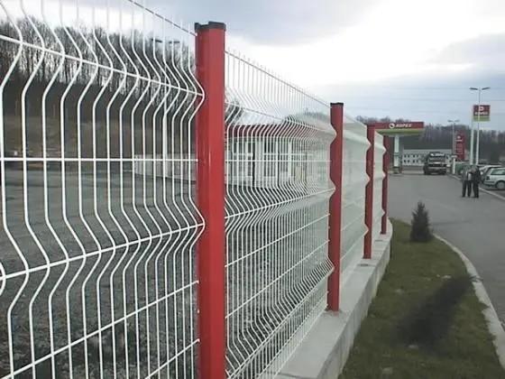 3D Powder Coated Metal Wire Mesh Fence with Square Round Post