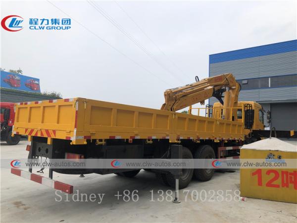Guindaste telescópico montado caminhão de Dongfeng 6x4 12T