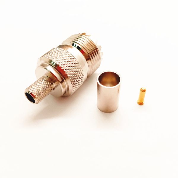 50Ω UHF Jack Female Connector UHF-C-K-4 For LMR240 Cable