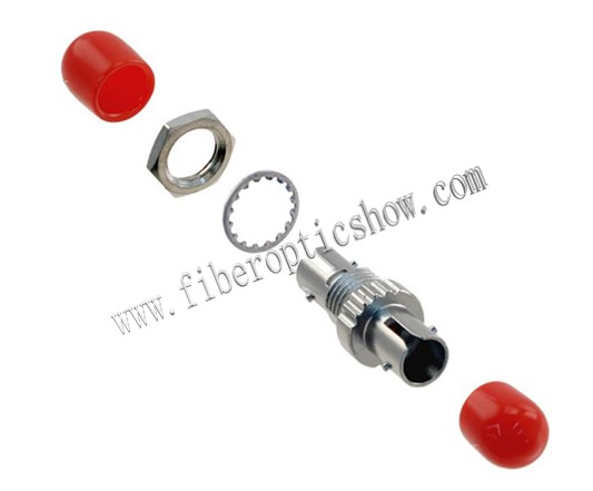 Silver ST Receptacle FC Fiber Optic Adapter Multimode Simplex Bulkhead Coupler Type