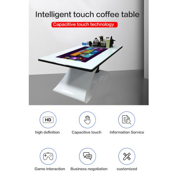 43 Inch Interactive Touch Screen Smart Table LCD Advertising Display For Coffee Meeting
