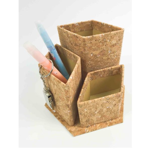 500pcs Cork Pencil Holder ODM OEM Desk Storage Pen Box Organizer