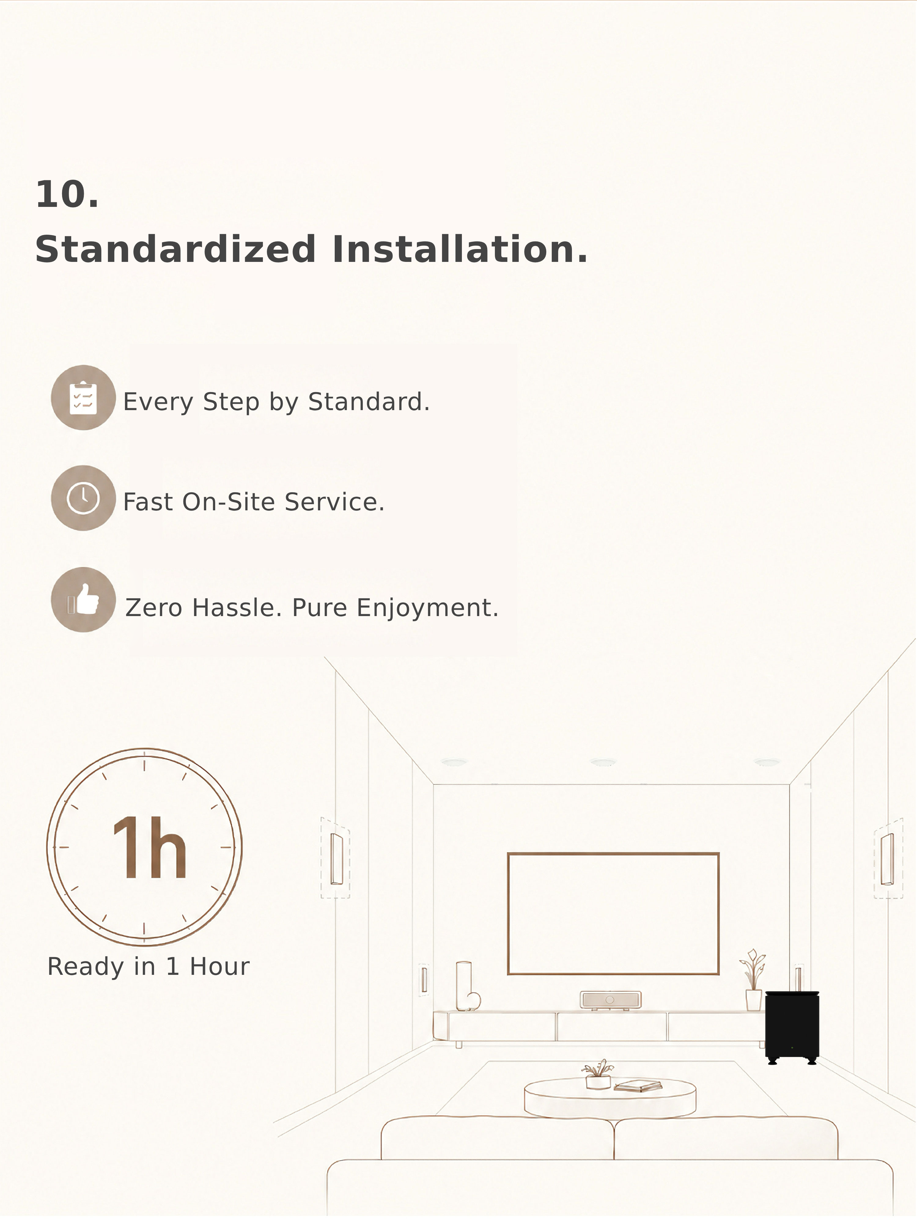 Snail Power CW90-P10 5.1 Wireless Hidden Living Room Home Cinema System 180W High Power In-Ceiling Speaker with 1000W Subwoofer