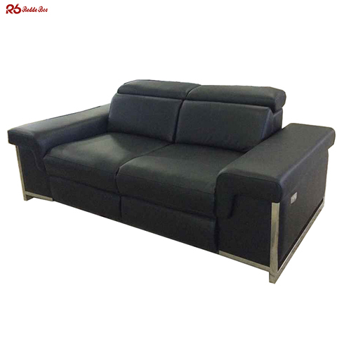 Ergonomic Microfiber Tan Leather Sofa Recliner Deep Seat Reclining Couch
