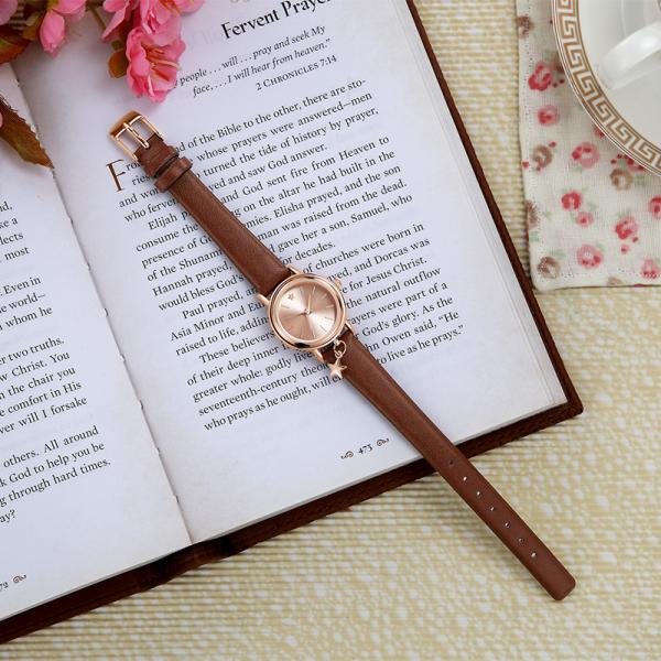 Quartz Pc21 Womens Fashion Watch Leather Fancy Waterproof 30mm
