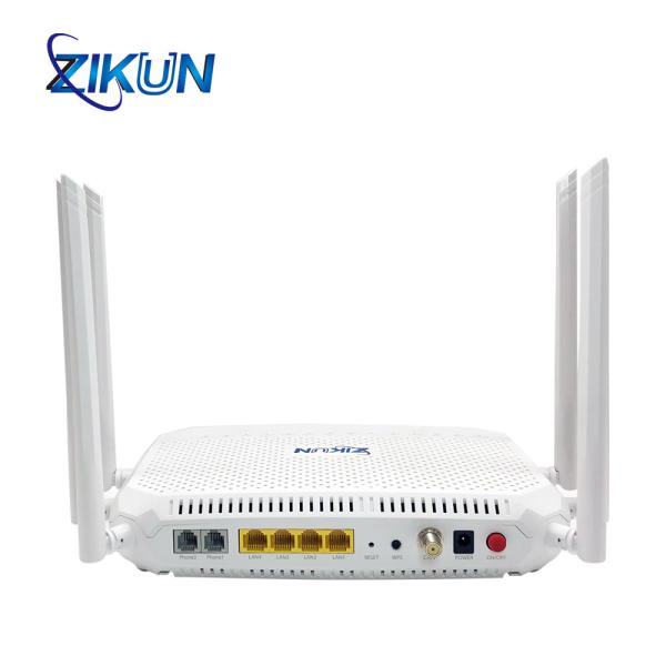 4GE 2POTS XPON ONU CATV SC / APC Connector Six Antenna With RF AC WIFI