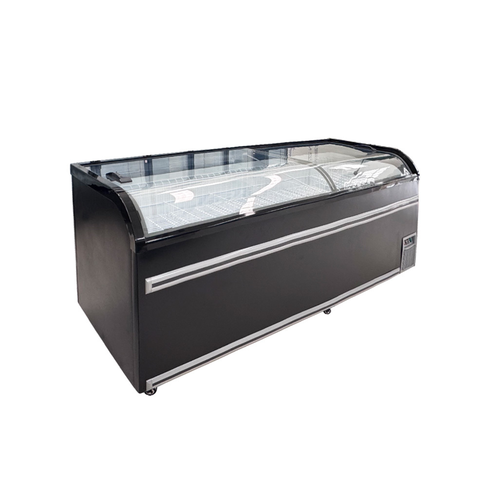 Commercial Sliding Glass Door Chest Freezer with Digital Thermostat R290a Refrigerant and large Volume