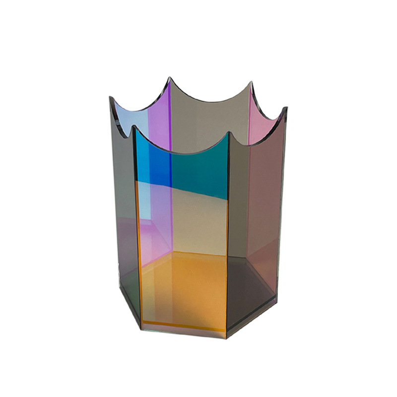 Custom Acrylic Bright Color Desktop Storage Display Organizer Creative Simplicity Pen Holder and Storage Box for Office Use