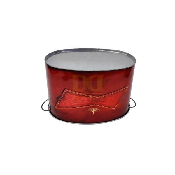8L 12L Outdoor Ice Bucket Stainless Steel Portable Printed Cooler Tub for BBQ Patio Beer Drink Chilling