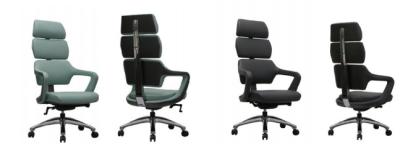 PU Leather Lumbar Support Chair High Back Executive Office Computer Chair Fixed Armrest