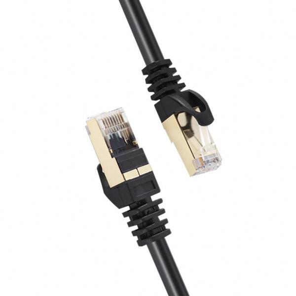 Standard 24AWG Bare Copper Ethernet Patch Cable Black / White / Blue Color