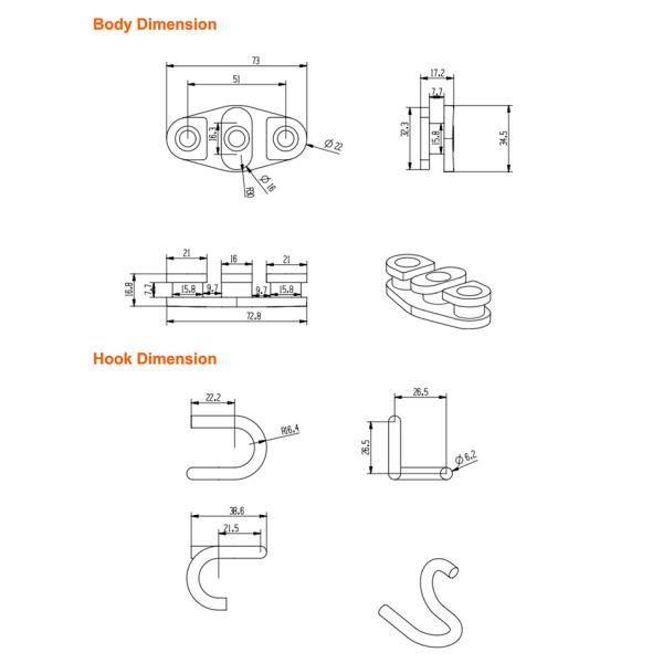 Нержавеющая сталь Ftth S тип наружной кабельной зажима ABS якорь изолированный пластик капли проволока зажима
