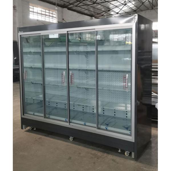 Прозрачный стеклянный удаленный закрытый охладитель Виси Мултидек открытый 4 слоя полки