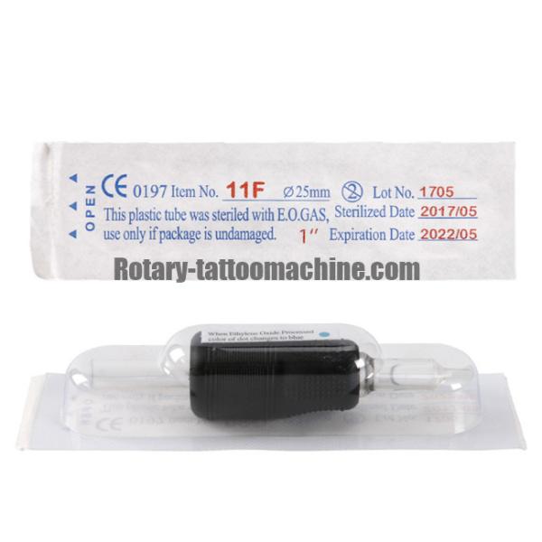 Diameter 1”Disposable Tattoo Tubes Black Grip Clear Tips For Tattoo Machine