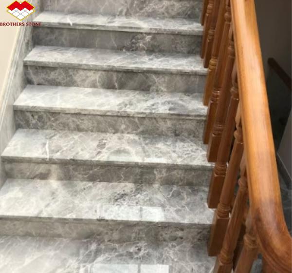 Yinsha Italian Grey Marble Stone Big Slab for Hotel Floors and Interior Home Stairs