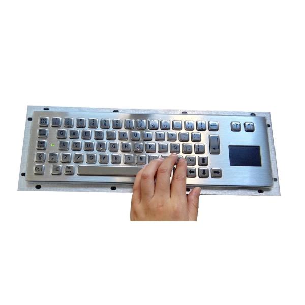 IP65 Metallic Panel Mount Keyboard F1 - F12 / Touch Mouse Easy Operation