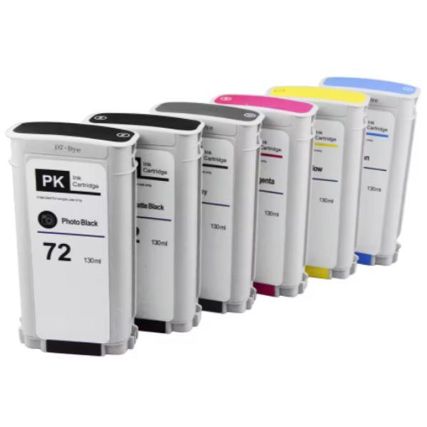 Betcolor 72 for Cartridge 130ml 6-color Re-Manufactured Full Compatible with HP T790/T795/T1300/T2300/T1200/T1100