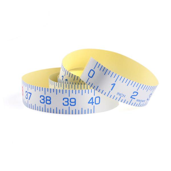 40 pulgadas Logotipo personalizado longitud impermeable vinilo de alta calidad de la regla de pescado de medida de cinta con retroadhesivo