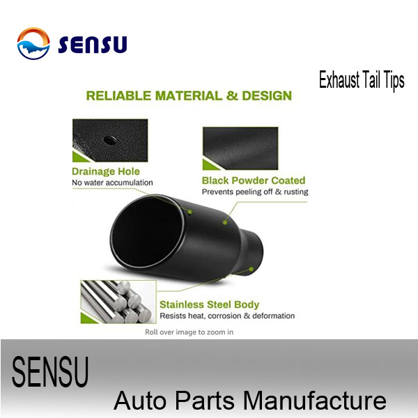 Corrosion Proof Stainless Steel Car Exhaust Muffler Tips Toyota Auto Exhaust Tips