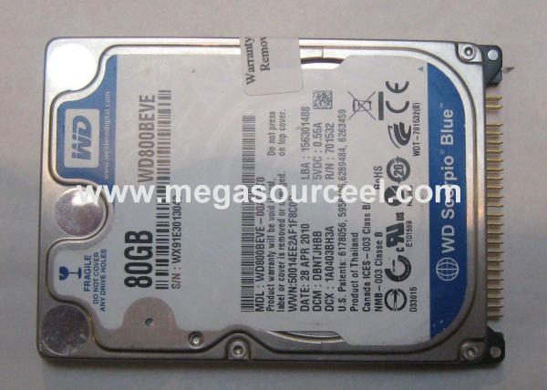 Western Digital WD 2.5 80GB 5400RPM IDE Hard Drive for Laptop WD800BEVE