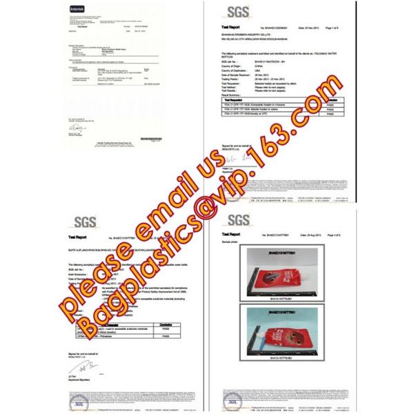 Биодеградабле жидкостная упаковывая таможня мешка доказательства утечки изготовленная на заказ сумка питьевой воды спорт сумки воды 1 галлона складная