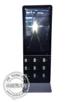 Quiosco derecho de la pantalla LCD táctil 43 pulgadas con la estación de carga del teléfono móvil