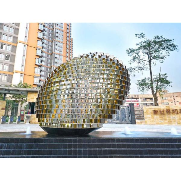 Egg Large Outdoor Stainless Steel Sculptures Customized For District Entrance