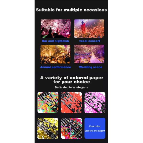 Confetti Elétrico Canhão Confetti Festa Popper Fábrica de Ar Comprimido