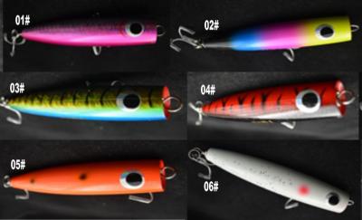 High quality 12cm/40g,15cm/50g,18cm/60g  many colors choice Wooden popper fishing lure