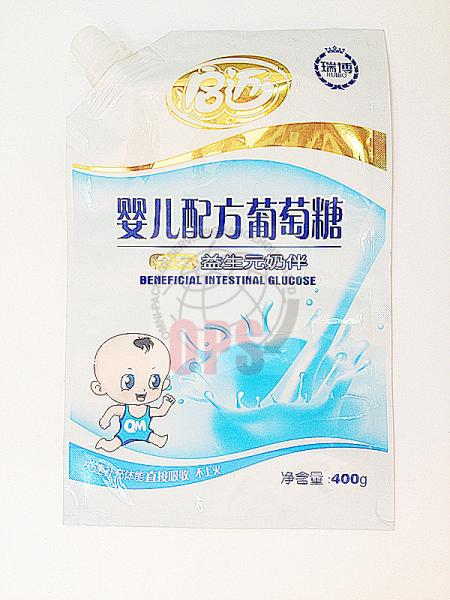 PET / PE Baby Stand up reusable food pouch , side spout pouch
