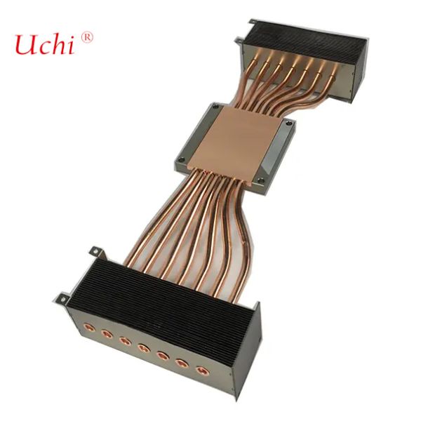 Heat Pipe Heat Sink Module Stamping Fin Thermal Solution Cooling