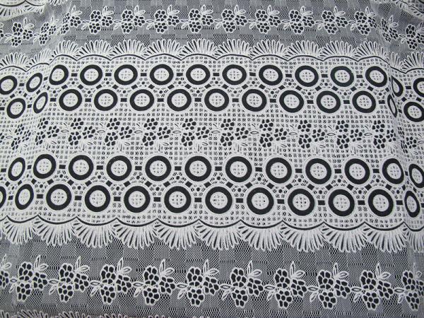 Cotton Colored Dot Polyester Lace Fabric Burnout Flower Lace for Girls ' Dress and Skirts(CY-DK0022)
