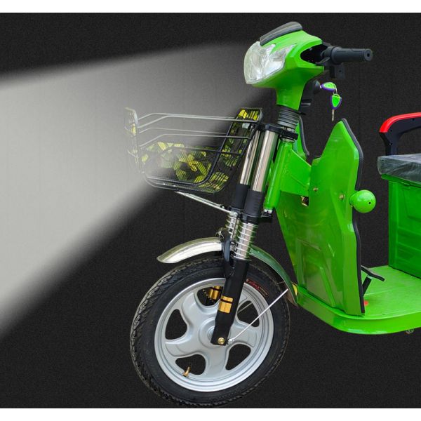 Single Bin Sanitation Electric Trike Residential Property Waste Collector