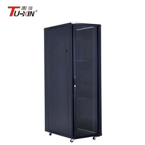 Lockable 42 U Standing Network Cabinet 19 Inch 600mm * 600mm Radiation Protection In TUXIN
