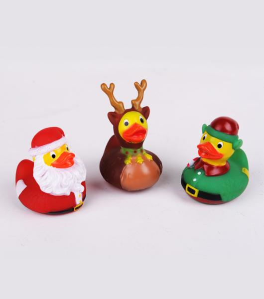 Decorated Mini Size Christmas Rubber Duck Santa Duck, Deer Duck, Christmas Holiday Gift Duck toy