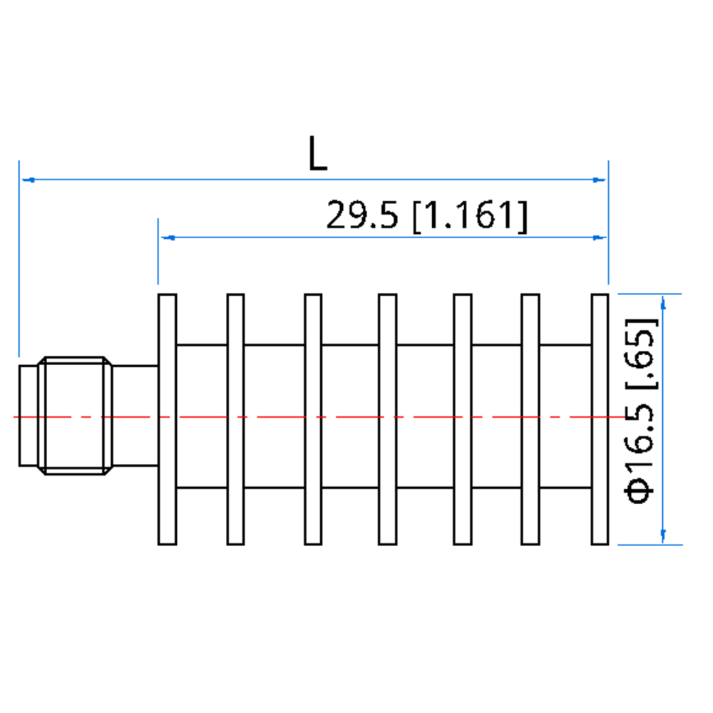 OEM Высокая мощность DC RF фиктивная нагрузка 26GHz 10W SMA Женщина