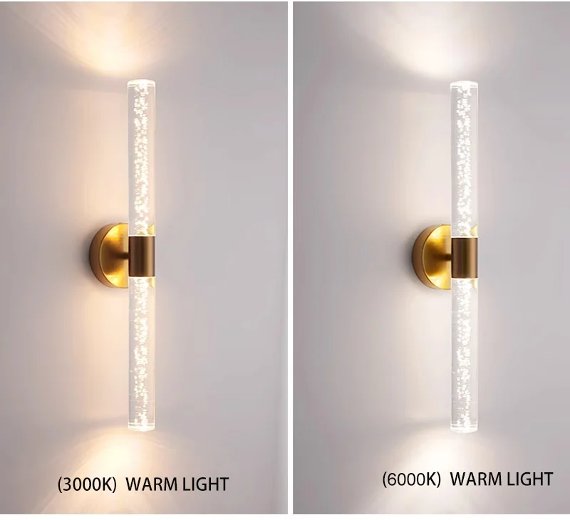 Luxury Wall Lamp Bedside Background Lamp Home Decoration Modern Led strip Crystal mirror headlights(WH-MR-84)