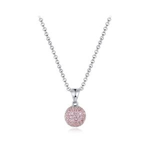 Colorful Ball 925 Silver CZ Pendant AAA Grade Rhodium Plating