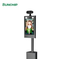 AI sentant le thermomètre infrarouge de reconnaissance des visages de Touchless