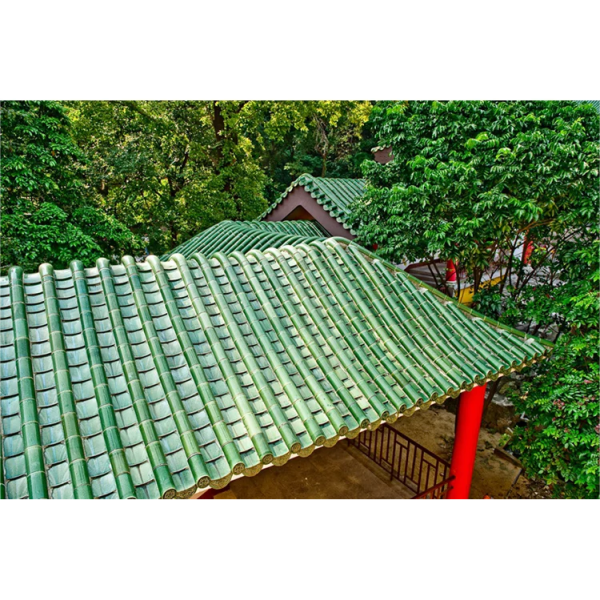 Green Color Roof Design Philippines Low Price Glazed Tiles with Holes for Ancient Chinese Roof