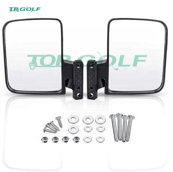 Foldable Golf Cart Side Mirrors With LED Light / Golf Buggy Accessories