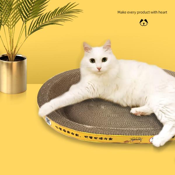 Oval Shape Cat Scratching Board Can Play and Sleep Cat Scratching Board